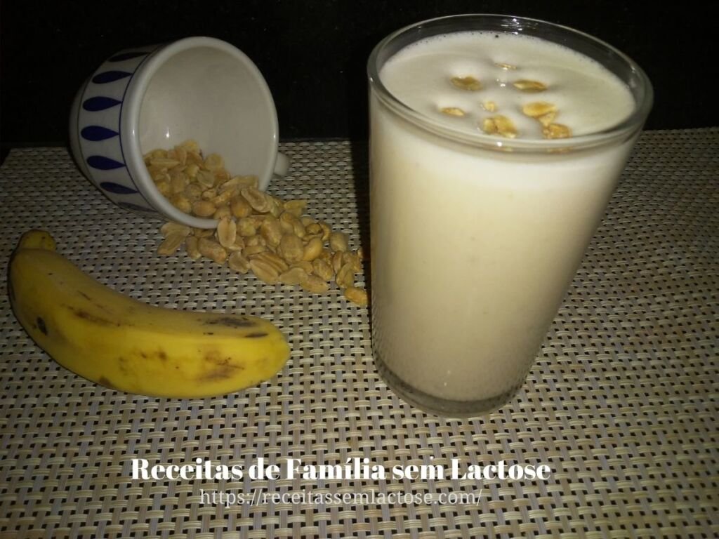 Receita de Vitamina de Banana com Amendoim sem Lactose (Vegana)