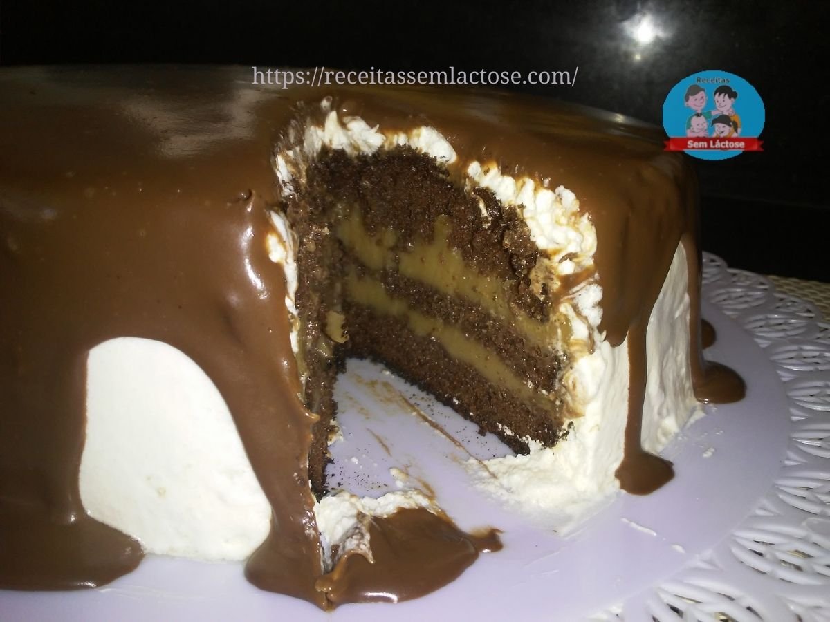 Bolo de Chocolate com Café Sem Glúten e Sem Lactose- Bolo de Aniversário APLV