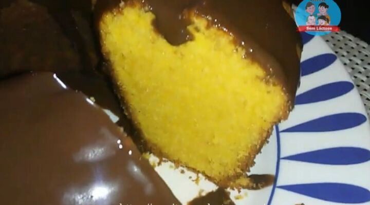 Bolo de Cenoura Com Cobertura de Ganache de Chocolate “Sem Glúten e Sem Lactose”- Super Fofinho
