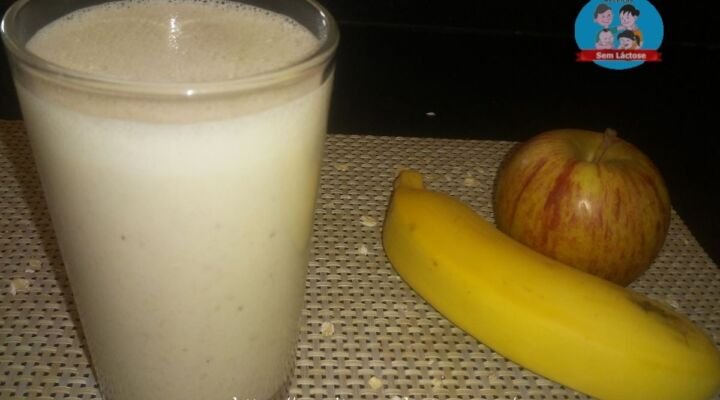 Receita de Vitamina de Banana e Maçã Com Aveia Sem Lactose- Vegano