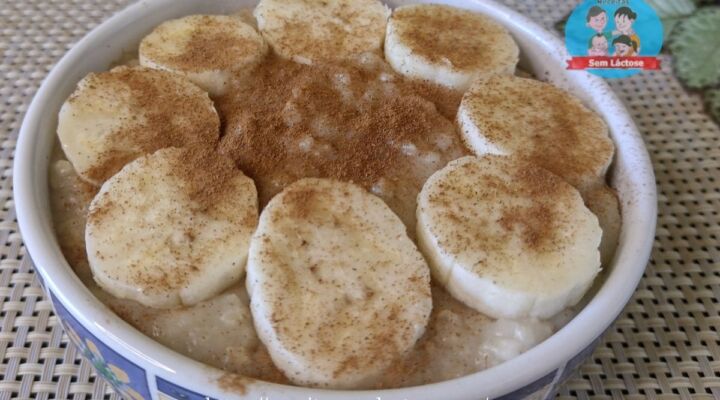 Mingau de Aveia com Banana Sem Leite- Vegano