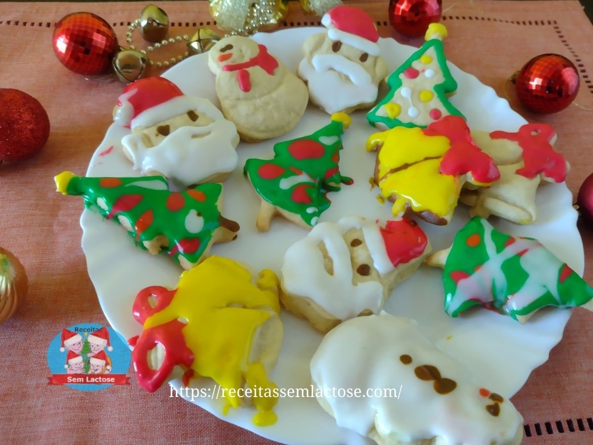 Biscoitos Decorados de Natal Sem Lactose- APLV