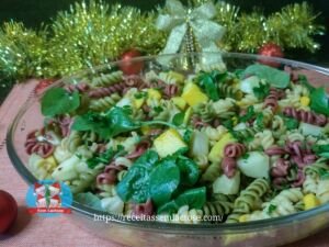 Salada de Macarrao para o natal- APLV