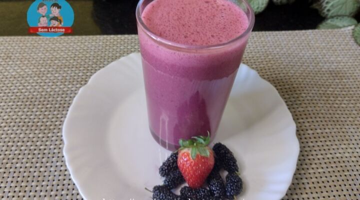 Vitamina de Amora com Morango Sem Lactose- Vegano