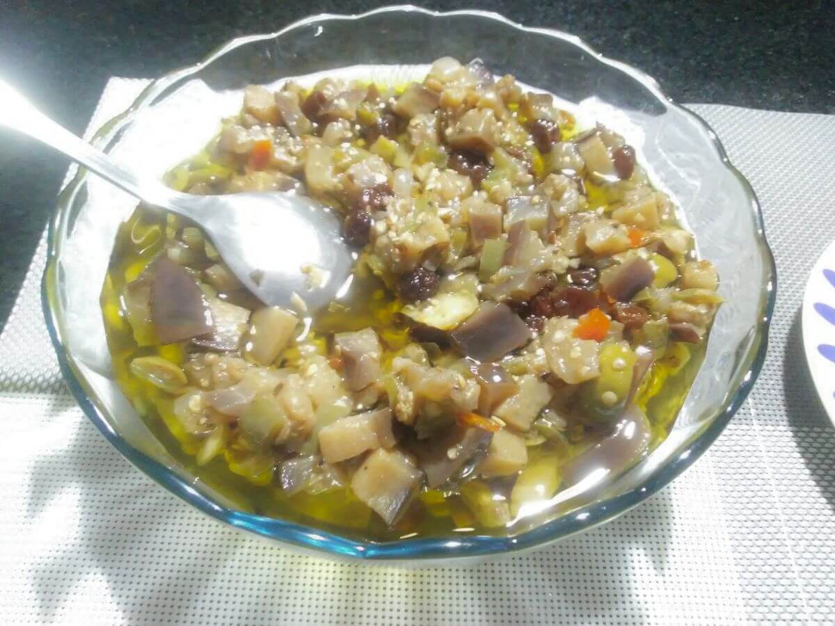 Antepasto com Berinjela