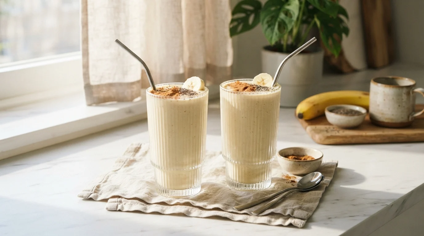 Vitamina de banana sem lactose: cremosa e fácil para qualquer hora do dia